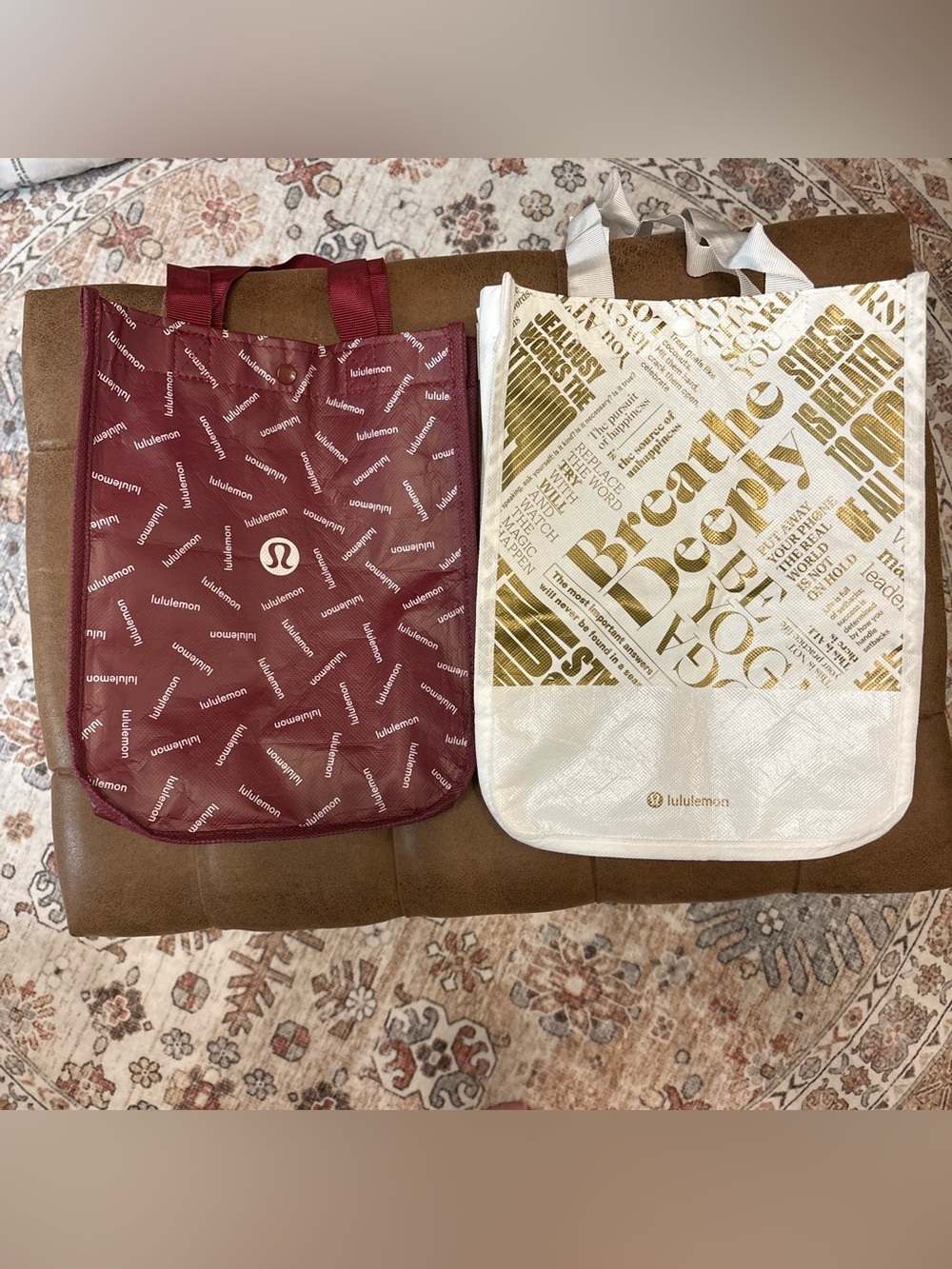 lululemon athletica 2 small tote bags